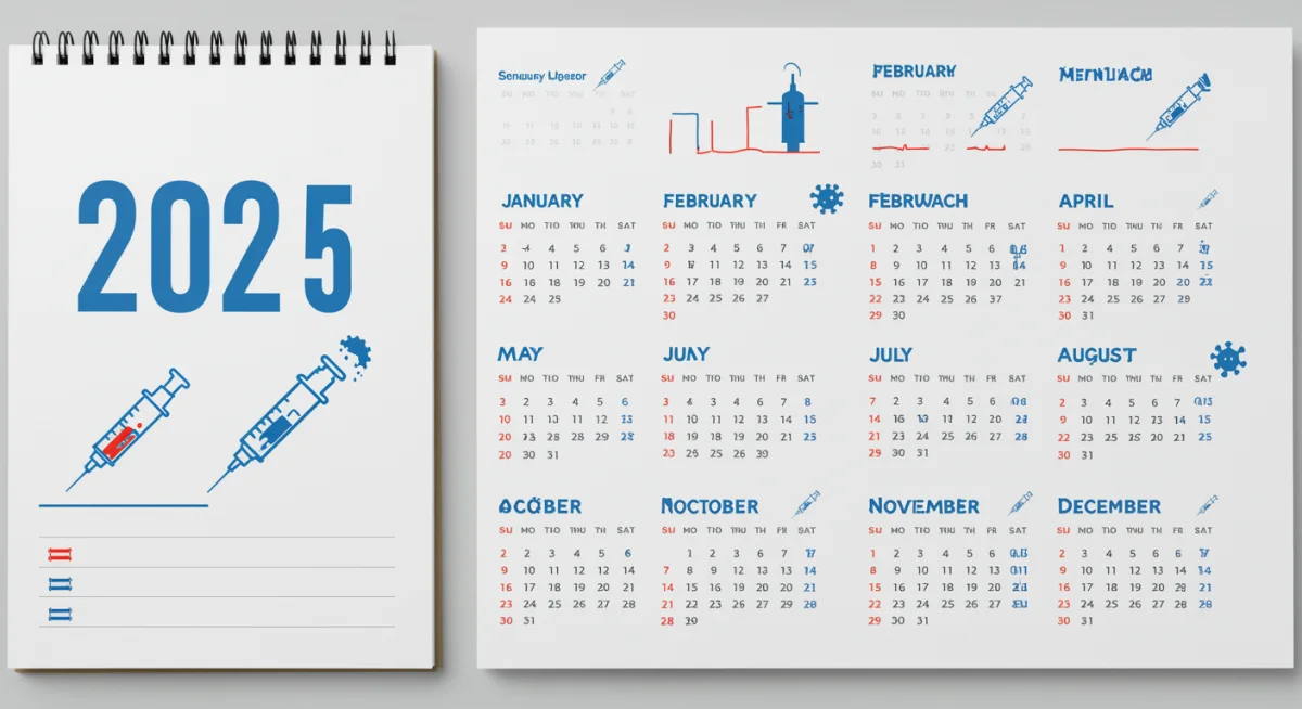 Calendário de vacinação 2025 com datas importantes para imunização