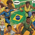 Capa ilustrativa com personagens diversos de quadrinhos brasileiros, representando a efervescência e o crescimento do setor nacional.
