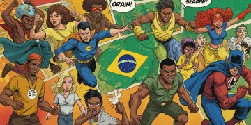 Capa ilustrativa com personagens diversos de quadrinhos brasileiros, representando a efervescência e o crescimento do setor nacional.