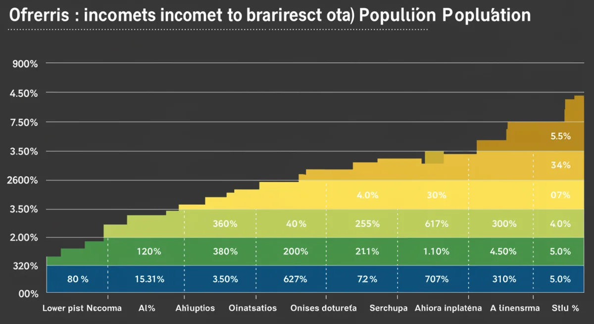 Infográfico detalhado sobre a distribuição de renda no Brasil, mostrando as diferentes faixas de rendimento da população.