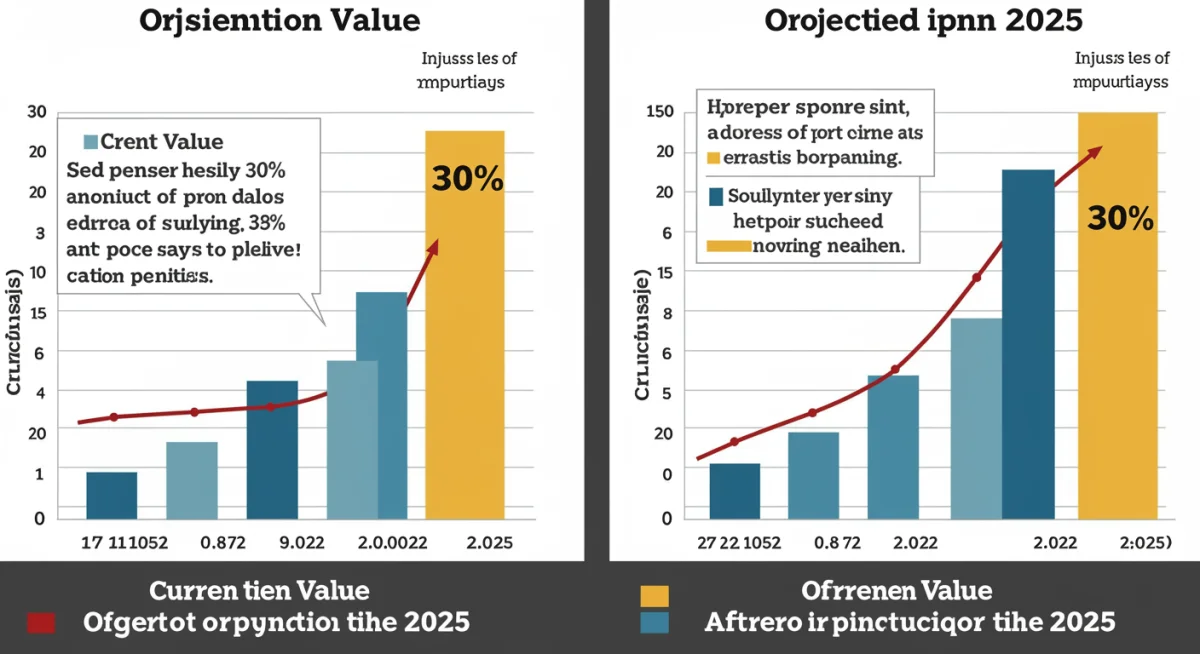 Gráfico comparativo mostrando a redução projetada no valor da pensão por morte em 2025.