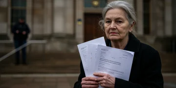 Pessoa pensativa segurando documentos, simbolizando as mudanças na pensão por morte em 2025.