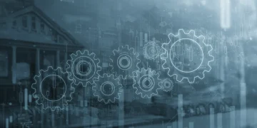 Engrenagens representando a reforma administrativa de 2025 e o impacto econômico no Brasil.