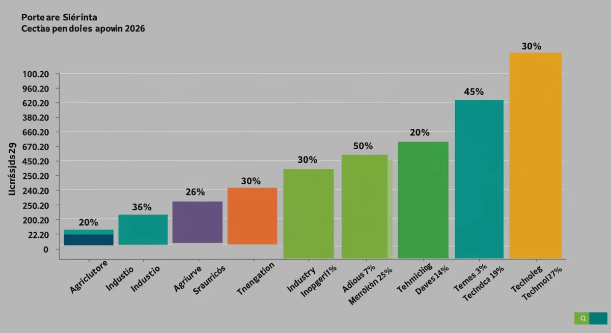 Infográfico detalhando a contribuição de setores econômicos para o PIB brasileiro em 2026