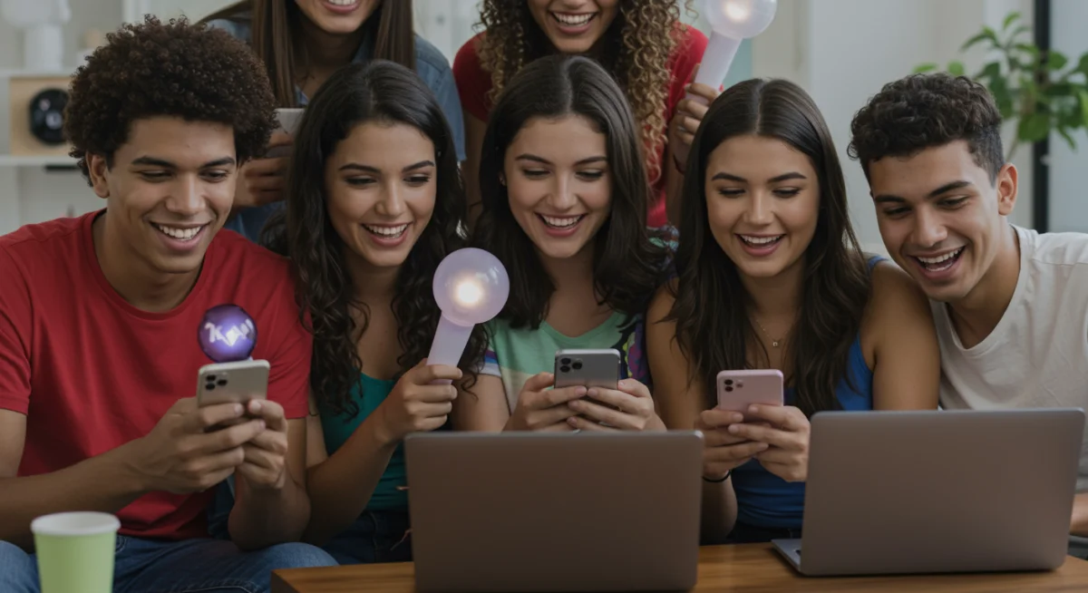 Jovens brasileiros engajados com K-Pop em plataformas digitais